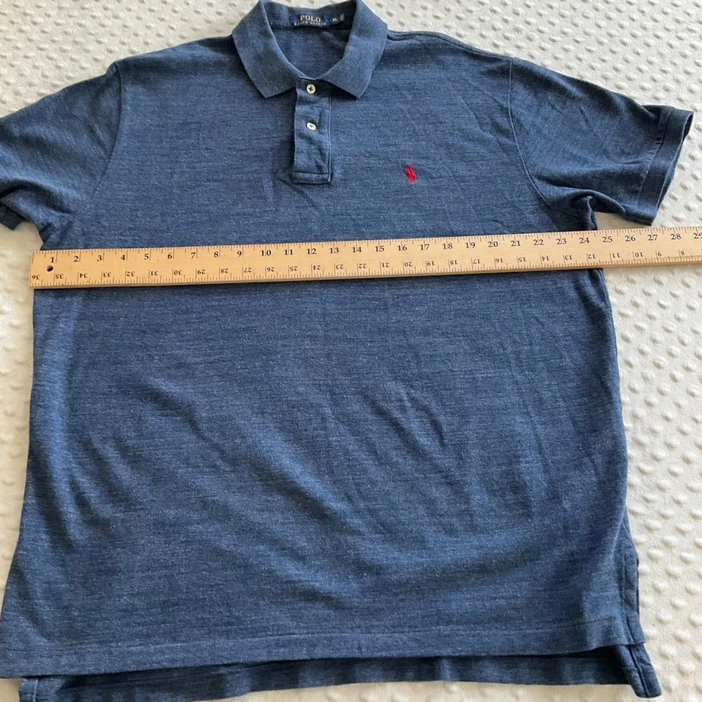 Polo Ralph Lauren Polo Preppy Shirt Mens XL Blue Cotton Short Sleeve Pony Logo